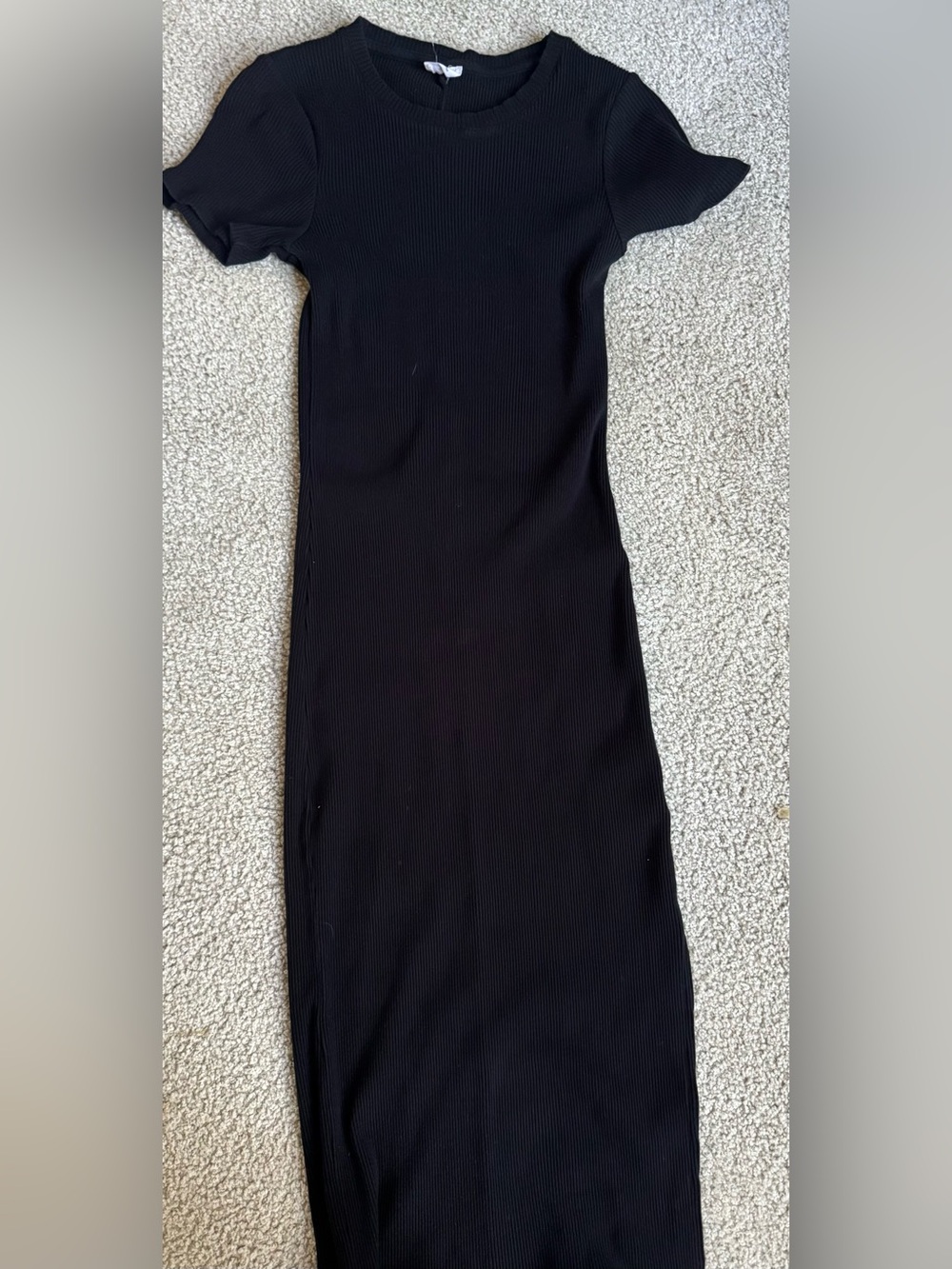 Cotton On Black Ribbed Maxi Dress
